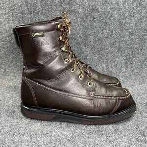 Cabela\'s Men’s Kiltie 2.0 Waterproof Heavy Duty Workwear Boots in Dark Brown 11W Cabela main image 4
